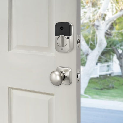 Yale Assure Lock 2 Touch Deadbolt with Ridgefield Handle, Satin Nickel Smart Keyless Entry Door Lock with Wi-Fi Connected Touch Keypad and Fingerprint Scanner, B-YRD450-F-WF1-RX-619
