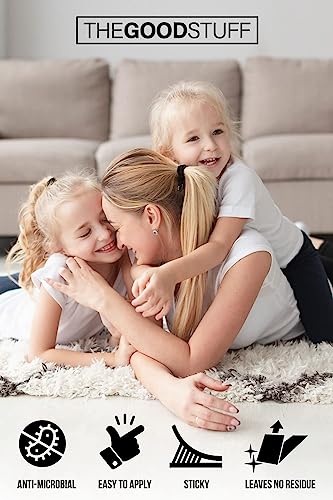 Anti Slip Rug Corner Grips - Four Pack - Quickly and Easily Secure Rugs and Runners to Laminate and Wooden Floors - by The Good Stuff (Pack of 2) - size: 2" x 3" (Square) (Pack of 2)