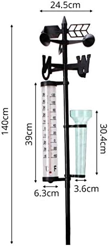 3-in-1 Garden Weather Station Thermometer Rain Wind