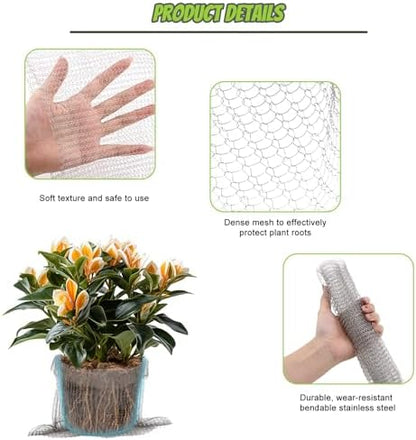 30 Pcs Root Guard Gopher Proof Stainless Wire Steel Baskets, 1 Gallon 3 Gallon 5 Gallon 10 Gallon Gophers Moles Voles Mesh Baskets Protect Plant Roots Tubers Trees Flowers Crops（Mix Size）