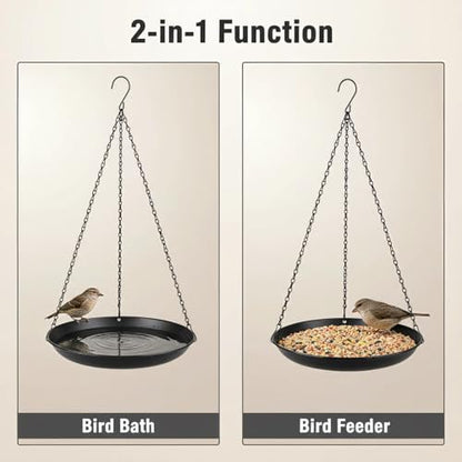 Hanging Planter for Indoor Outdoor, Plant Hanger, Hanging Plant Holder, Plant Pot Shelf Basket for Window Wall Ceiling Garden with Chains and Hooks, 2Pcs (Round) - style: Round