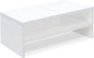 TEAMIX 2 Tier White Monitor Riser Stand, Wood Desktop Stand with storage for Laptop/PC/Printer/Keyboard, TV Stand Shelf Home Office Desk Accessories