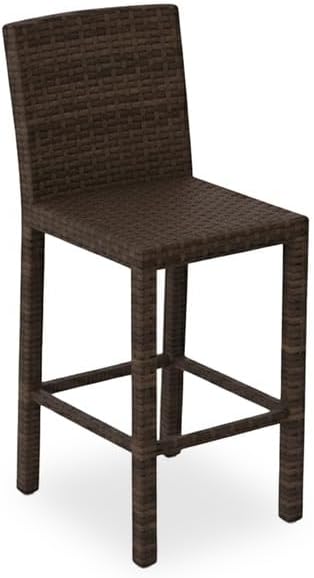 Covers & All Universal 30" Armless Bar Stools, 14 mm Premium Aspen Wicker Patio Furniture Designed for Deck and Garden Dining and Durable Outdoor Furniture for Poolside Bar (22" L x 18" W x 47" H)