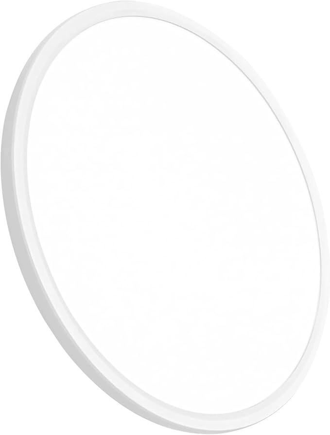 20 Inch Large LED Flush Mount Ceiling Light, 40W,4350LM, 3000K/4000K/6000K CCT Selectable,0.98inch Super Slim Low Profile Round Flat Panel Light for Bedroom,Kitchen,Hallway(White)