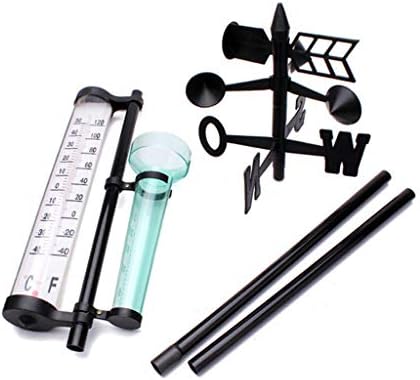 3-in-1 Garden Weather Station Thermometer Rain Wind