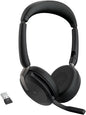 Jabra Evolve2 65 Flex Wireless Stereo Headset - Bluetooth, Noise-Cancelling ClearVoice Technology & Hybrid ANC - Certified for Microsoft Teams - Black