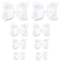 Oaoleer 8PCS Hair Bows for Girls White Grosgrain Ribbon Boutique Bow Alligator Clips Hair Accessories for Toddlers Little Girls Kids (8inch, 6inch, 4.5inch, 3inch in Pair)