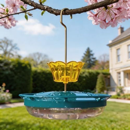 3oz Plastic Ant Moat for Hummingbird Feeder, 4-Pack Yellow Insect Guards