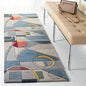 SAFAVIEH Rodeo Drive Collection Runner Rug - 2'6" x 8', Blue & Multi, Handmade Mid-Century Modern Abstract Wool, Ideal for High Traffic Areas in Living Room, Bedroom (RD845B) - color: Blue/Multi, size: 2'6" x 8' (Runner)
