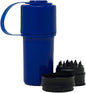 Hemper Keeper 3‑in‑1 Herb Grinder with Dual Storage Container - Smell‑Proof, Airtight & Water‑Resistant - Built‑In Removable Grinder, Dual Compartments for Flower & Ground - (Blue)