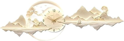Light Luxury Clock Wall Aesthetic Creative Led Wall Watch Nordic Living Room Home Decoration(A,210x70cm)