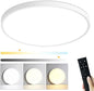 LED Flush Mount Ceiling Light Fixture 15 Inch, 36W 3600lm Dimmable Kitchen Light Fixture Ceiling Mount with Remote, Adjustable 3000K-6500K Round Ceiling Lamp for Bedroom, Living Room,White