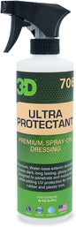 3D Ultra Protectant Tire Shine Spray – Water-Based High Gloss Tire Dressing | Long Lasting UV Protection for Rubber & Vinyl | No Sling | Made in USA |16 oz