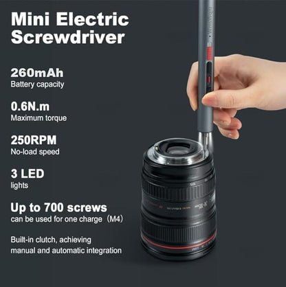 Mini Electric Screwdriver Set,Precision Electric Screwdriver， With electric drill function, 3 Gears Torque, 3LED light,Magnetic Storage，Overload Protection, Repair Tool Set for Phone Camera...