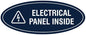 Signs ByLITA Oval Electrical Panel Inside Sign (Navy Blue/White) - Small