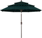 MASTERCANOPY 9ft 3-Tier Olefin Patio Umbrella with Tilt Crank, 5-Year-Non-Fading Canopy & 8 Fiberglass Ribs for Deck, Patio, and Garden, Peacock Blue