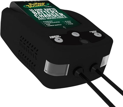 Battery Tender 10 AMP 12V Battery Charger and Maintainer - Automotive Switchable 10 AMP / 6 AMP / 2 AMP - Selectable Chemistry Standard Lithium AGM - Cars SUVs Trucks – 022-0229-DL-WH