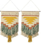 Primitives by Kathy Gypsy Hand Woven Wall Hanging, 14" x 25", Yellow/Green, 8541857714 (Pack of 2) - size: 25"L x 14"W (Pack of 2)
