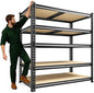 72.2" H Garage Shelves 39.3" W x 19.5" D Storage Shelf, 5 Tier Adjustable Metal Shelf, Heavy Duty Shelving for Storage, Basement, Warehouse, Pantry, Shed, 2230LBS, Black