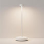 Cordless LED Table Lamp，Rechargeable Battery Desk Lamps, 3 Color Stepless Dimmable Metal Battery Table Lamps, Portable Waterproof Table Light for Restaurants/Bedroom/Bar (White)
