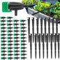 30 Adjustable Water Flow Irrigation Dripper with Support Stakes
