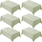 VidaFete Tablecloth 6 Pack 90 * 132inch Rectangle Table Cloth Polyester,Stain Wrinkle Resistant Polyester Dining Table Cover for Kitchen Dinning Party Wedding Rectangular Buffet Decoration(Sagegreen)