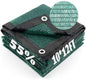 Cool Area Sun Shade Cloth with Grommets for Garden, 55% 10x12ft, Dark Green