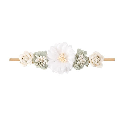 Toptim Baby Floral with Nylon Headbands for Newborn Girls Shower Photo (C-12 Pack)