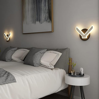 Modern Minimalist Atmosphere Lamp Wall Lights, 12W Three-Color Dimming LED Bedroom Bedside Lamp Night Light Living Room Decoration Lighting Fixture,Wall lamp