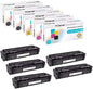 CS Replacement Toner Cartridge Compatible with HP 201A CF400A Black CF401A Cyan CF403A Magenta CF402A Yellow Color Pro M252n MFP M277dw MFP M277n Color M252 5 Color Set