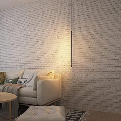 Modern Chandelier, Modern Bedroom Bedside Led Lights Living Room Tv Wall Decor Led Lamps Geometry Line Strip Hanging Light Fixtures(Warm Light,60Cm)/Remote Dimming/60Cm