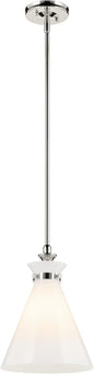 Kichler Laria 1-Light Pendant, Updated Traditional Light, Sloped Ceiling Compatible, for Kitchen with Opal Glass in Polished Nickel (14.5" x 10.5"), 52774PM