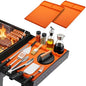 Silicone Grill Mat for Blackstone Griddle Accessories (Orange-2Pack)