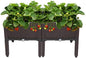 VINGLI Square Raised Garden Bed, Self-Watering Plastic Planter for Indoor Outdoor Vegetables, Fruits, Potato, Flowers, All Weather (2 Pcs)