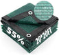 Cool Area Sun Shade Cloth with Grommets for Garden, 55% 20x20ft, Dark Green