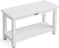 30'' Heavy Duty Shower Bench for Inside Shower, White Poly Bath Stool for Shaving Legs, Waterproof Spa Bath Chair Seat with Adjustable Feet, Non-Slip, Weight Capacity 700LBS (30 x 13 Inches)