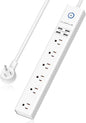 Power Strip 10Ft - Surge Protector with USB, AUOPLUS 6 Outlet and 4 USB Charger, 10Ft Long Extension Cord Flat Plug(1250W/10A/2100J), Wall Mountable Overload Protection for Computer Home Office Dorm