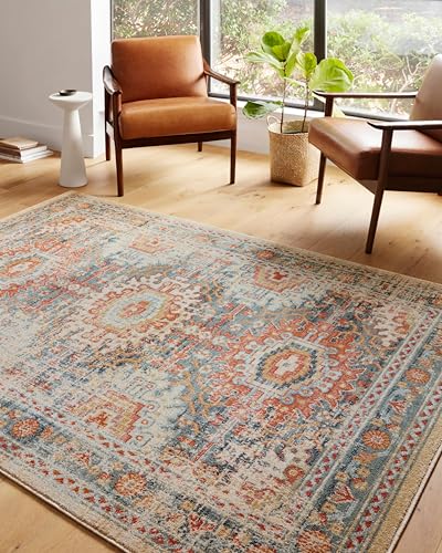 Loloi Jocelyn Collection JOC-03 Mist/Multi 2'-3" x 4'-0" .38" Thick Accent Rug - color: Mist / Multi, size: 2'3" x 4' (Rectangular)