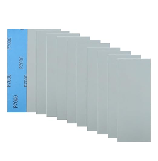 20Pcs 9 x 3.6 Inchs 7000 Grit Wet and Dry Handmade Universal Sanding Sheets, Suitable for Woodworking Furniture/Automobiles/Metal/Lacquer Polishing Sandpaper