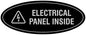 Signs ByLITA Oval Electrical Panel Inside Sign (Black/Silver) - Medium 2 Pack