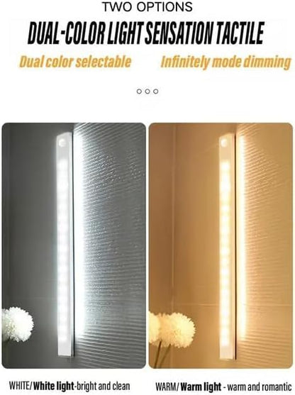 2025 Upgraded Punch-Free Smart Sensor Magnetic Rechargeable LED Lights, Rechargeable Motion Sensor Light, Wireless Motion Sensor Indoor Lights, Stick On Lights for Kitchen/Stairs (6PC-Warm, 7.8in)