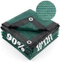 Cool Area Sun Shade Cloth with Grommets for Garden, 90% 10x12ft, Dark Green