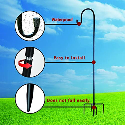 Ottsuls Shepherd-Hooks Adjustable for Bird-Feeder Lantern Plant-Hook Garden-Stake - Plant Stand Hanger for Outdoor Flower Basket, Bird Feeder Hanger Weddings Decor - size: 45 INCH, style: A-4 Pack