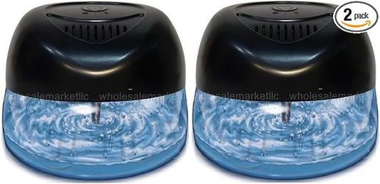 Bluonics Fresh Aire 2-Pack Water Air Washer, Air Revitalizer & Freshener with 4 Fragrance Bottles, 7-Color LED Night Light & White Noise Feature