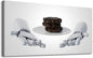 Wibinuki Wall Art Wall Decor Wall Paintings D rendering of robotic arms holding stack of beef pties for Living Room Bedroom Bathroom Home Decor Can Be Hung Directly 20"x 40"