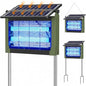 Bug Zapper Indoor Outdoor, Dual Solar Panels, 5000mAh Battery, Auto On/Off