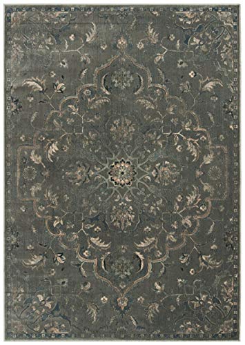 SAFAVIEH Vintage Collection Accent Rug - 2'7" x 4', Light Grey, Oriental Traditional Distressed Viscose Design, Ideal for High Traffic Areas in Entryway, Living Room, Bedroom (VTG144-110) - color: Light Grey, size: 2'7" x 4' (Rectangular)