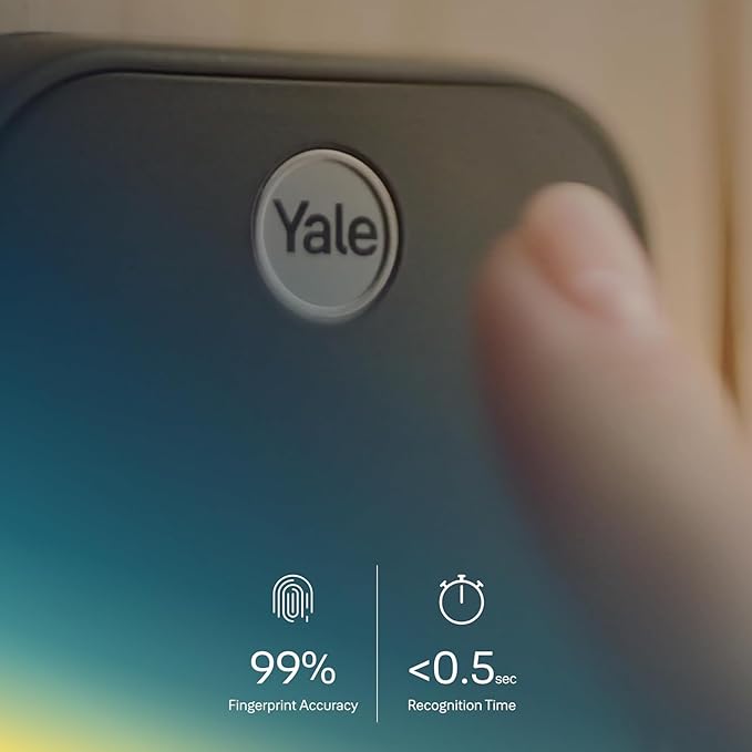 Yale Security Lock 2 Touch Deadbolt, Oil Rubbed Bronze Biometric Fingerprint Entry Door Lock with Digital Keypad for Code Entry (No Wi-Fi), YRD420-F-BLE-0BP