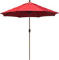 EliteShade USA 10-Year-Non-Fading 9Ft Market Umbrella Patio Umbrella Outdoor Table Umbrella with Ventilation,Logo Red