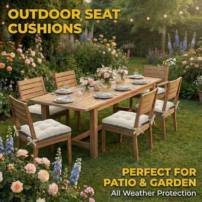 4 Pack 19x19 Inch Shredded Foam Chair Cushions with Straps - All-Season Seat Pads for Indoor/Outdoor Dining, Office, Patio, Kitchen Chairs (Green, 19 INCH × 19 INCH) - color: Green